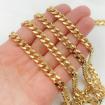 Load image into Gallery viewer, Gold Plated 925 Sterling Silver Matte Curb Chain. X32GPM
