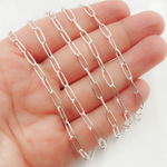 Load image into Gallery viewer, 925 Sterling Silver Smooth Paperclip Chain. 2903SS
