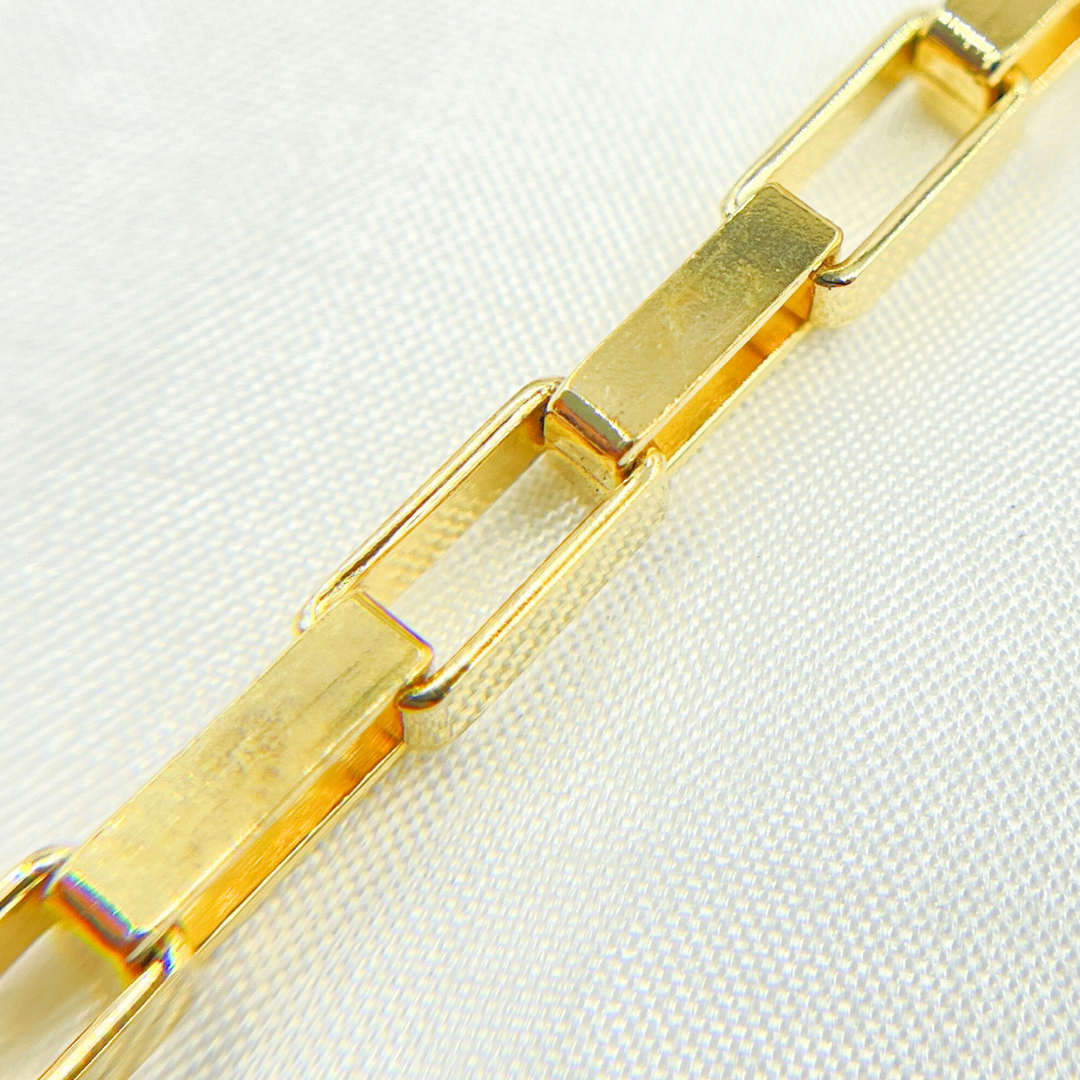 Gold Plated 925 Sterling Silver Flat Box Chain