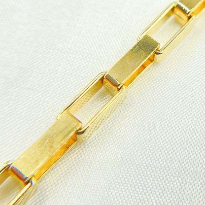 Gold Plated 925 Sterling Silver Flat Box Chain