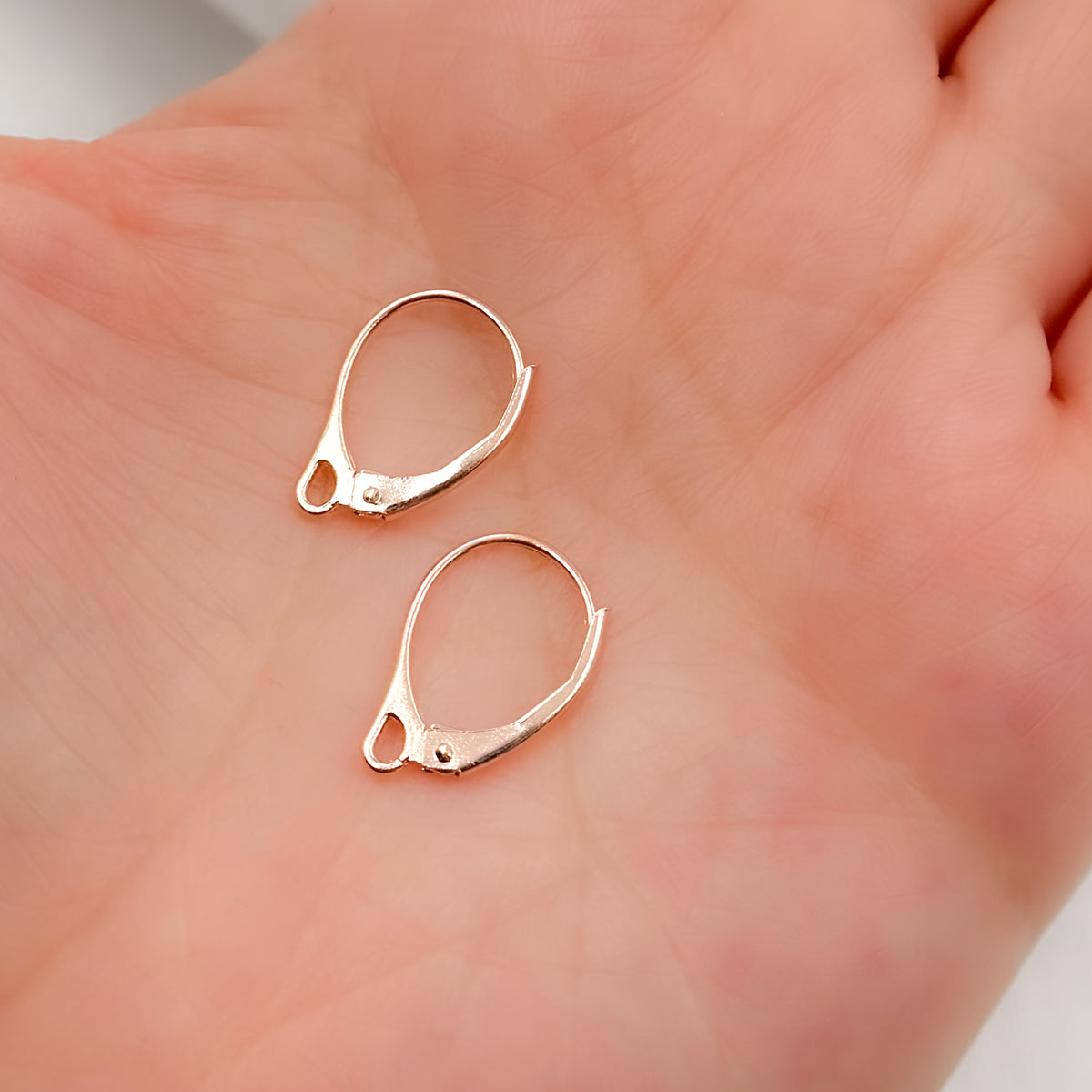 Rose Gold Plated Plain Leverback