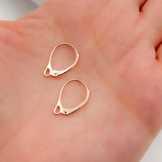 Rose Gold Plated Plain Leverback