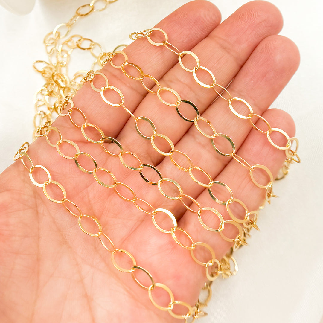 720FGF. 14K Gold Filled Flat Ova Link Chain