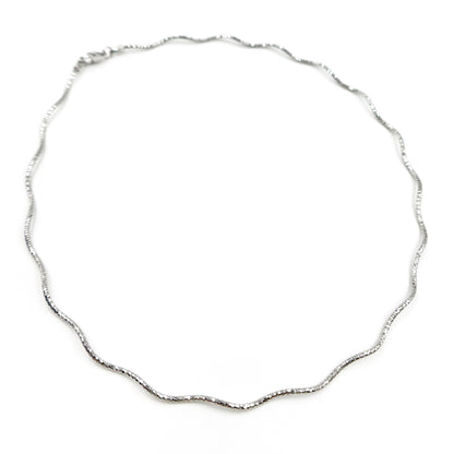 Sterling Silver Snake Omega Necklace