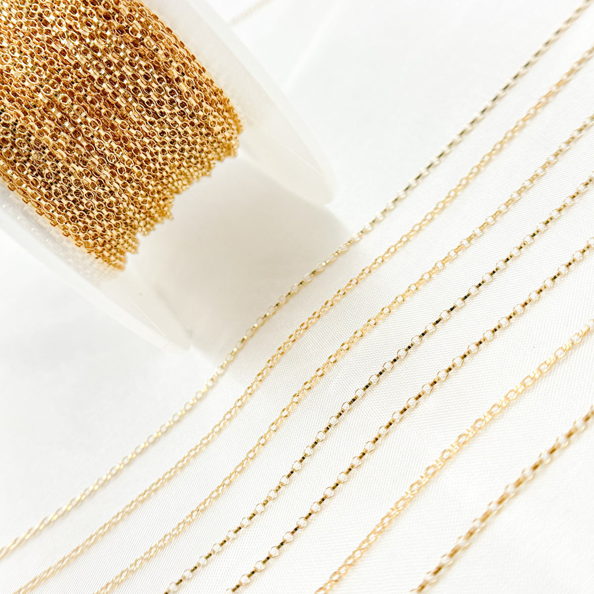 14K Gold Filled Oval Rolo Chain