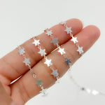 Load image into Gallery viewer, V312SS. 925 Sterling Silver Fancy Star-Link Chain