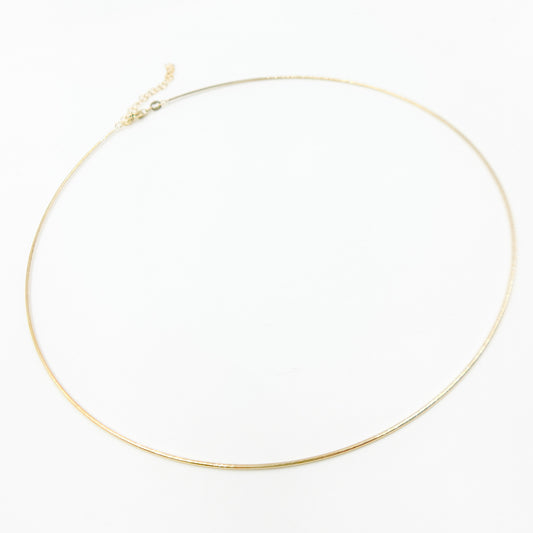100J05SPGRHF034. 14K Solid Gold Adjustable Cord Choker Necklace