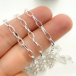 Load image into Gallery viewer, V21SS. Sterling Silver Smooth Oval Link Chain
