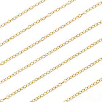 Load image into Gallery viewer, V100GP. Gold Plated Sterling Silver Oval Cable Chain