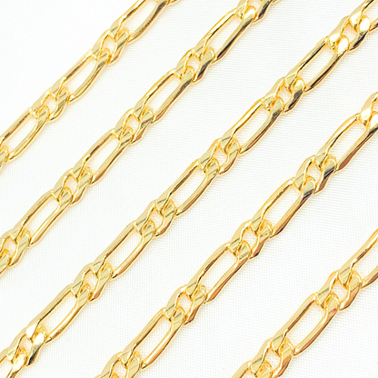 14k Gold Filled Flat Figaro Chain