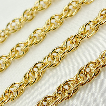 Gold Plated 925 Sterling Silver Rope Chain