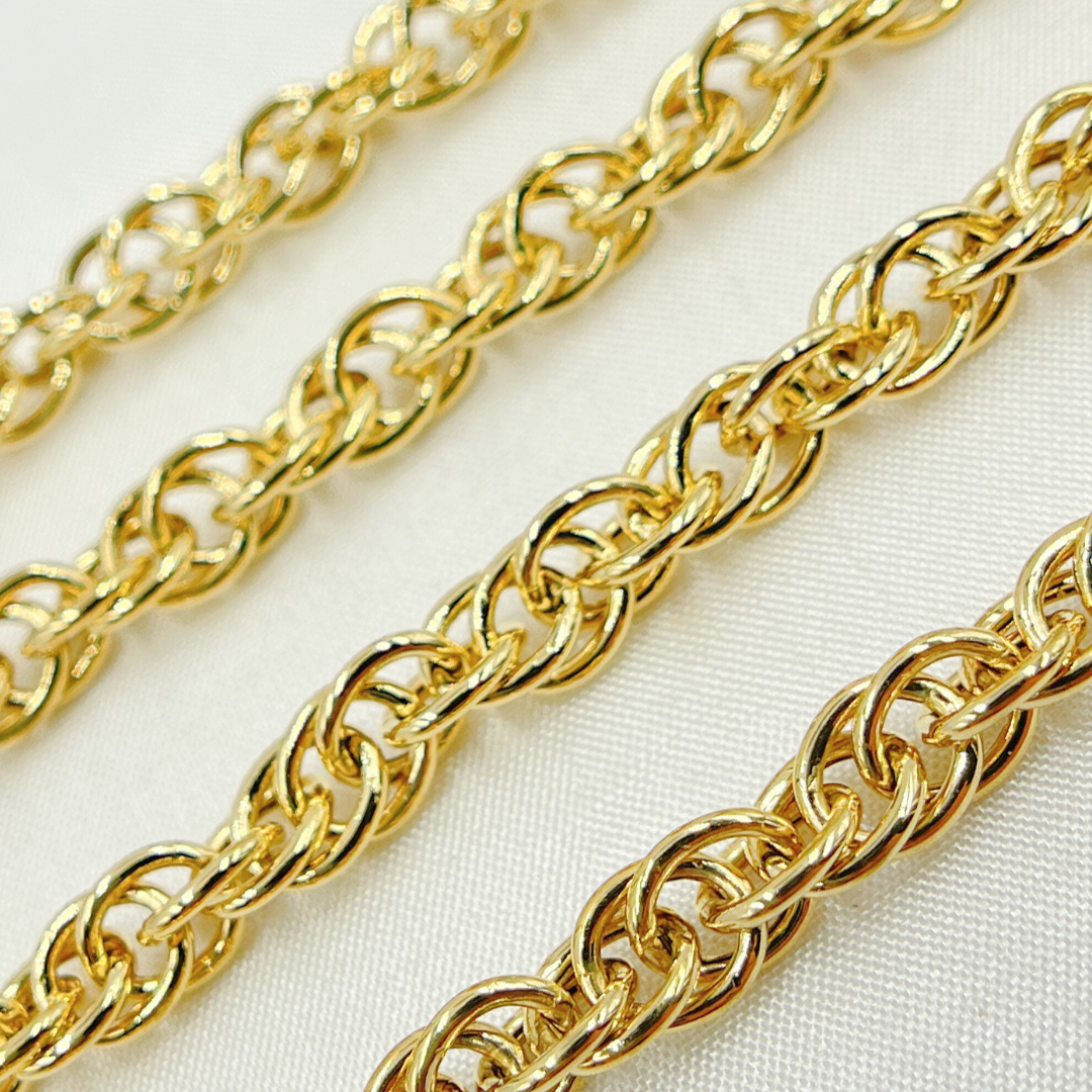 Gold Plated 925 Sterling Silver Rope Chain. Y104GP