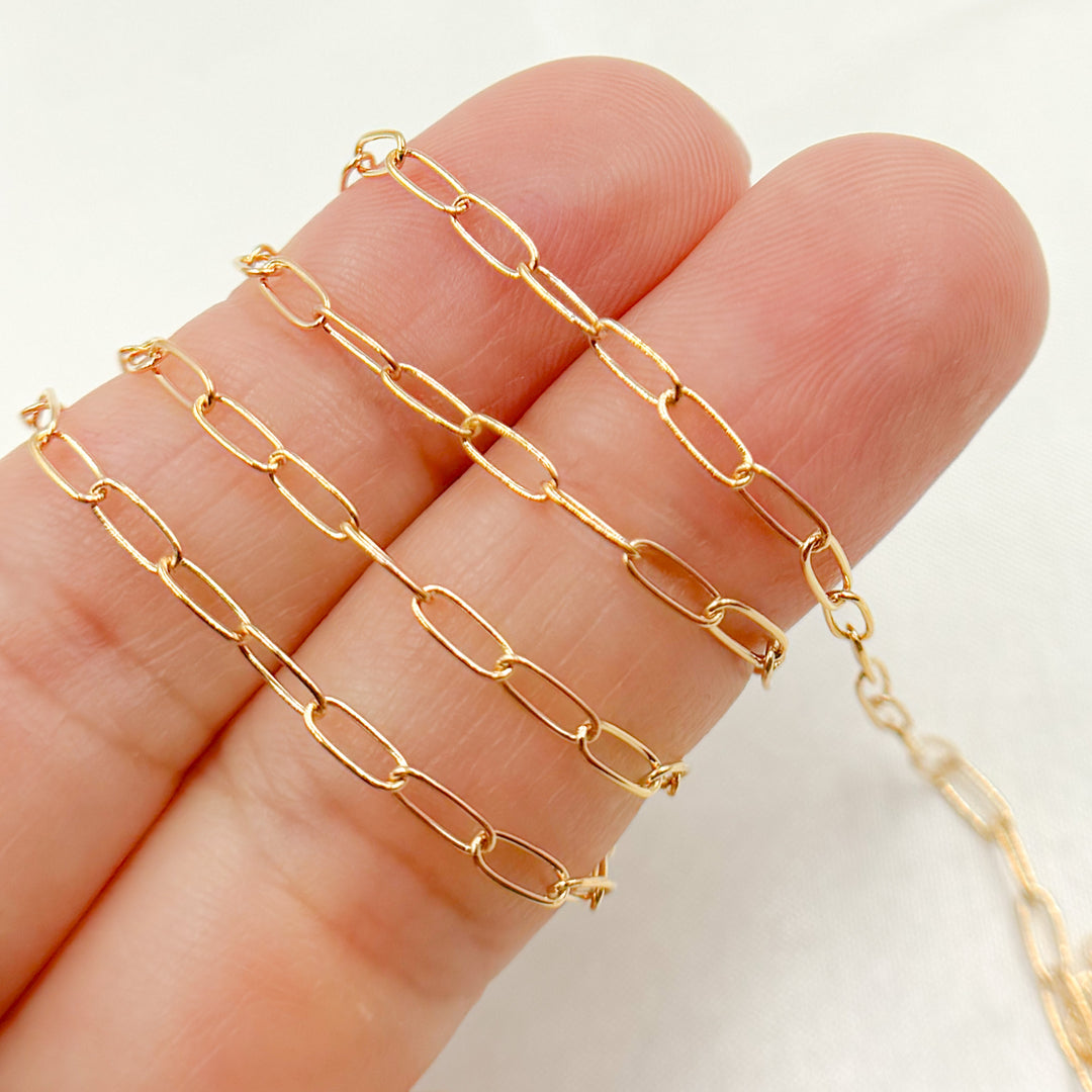 1806GF. 14K Gold-Filled Smooth Paperclip Chain