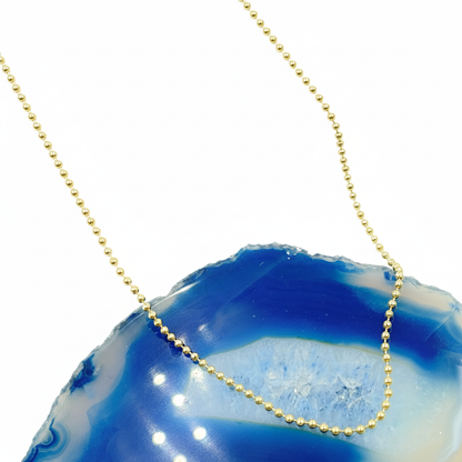 150CP. 14k Solid Yellow Gold Bead Chain