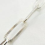 Load image into Gallery viewer, Y58S04SS. Sterling Silver Flat Textured Paperclip Chain
