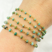 Dyed Emerald Wire Wrap Chain