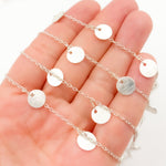 Load image into Gallery viewer, Sterling Silver Disc Dangle Wire Chain

