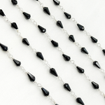 Load image into Gallery viewer, Black Spinel 925 Sterling Silver Wire Chain. BSP9
