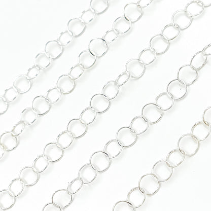 Sterling Silver Smooth Round Link Chain