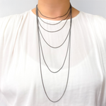Load image into Gallery viewer, PC180BR. Black Rhodium Sterling Silver Popcorn Necklace
