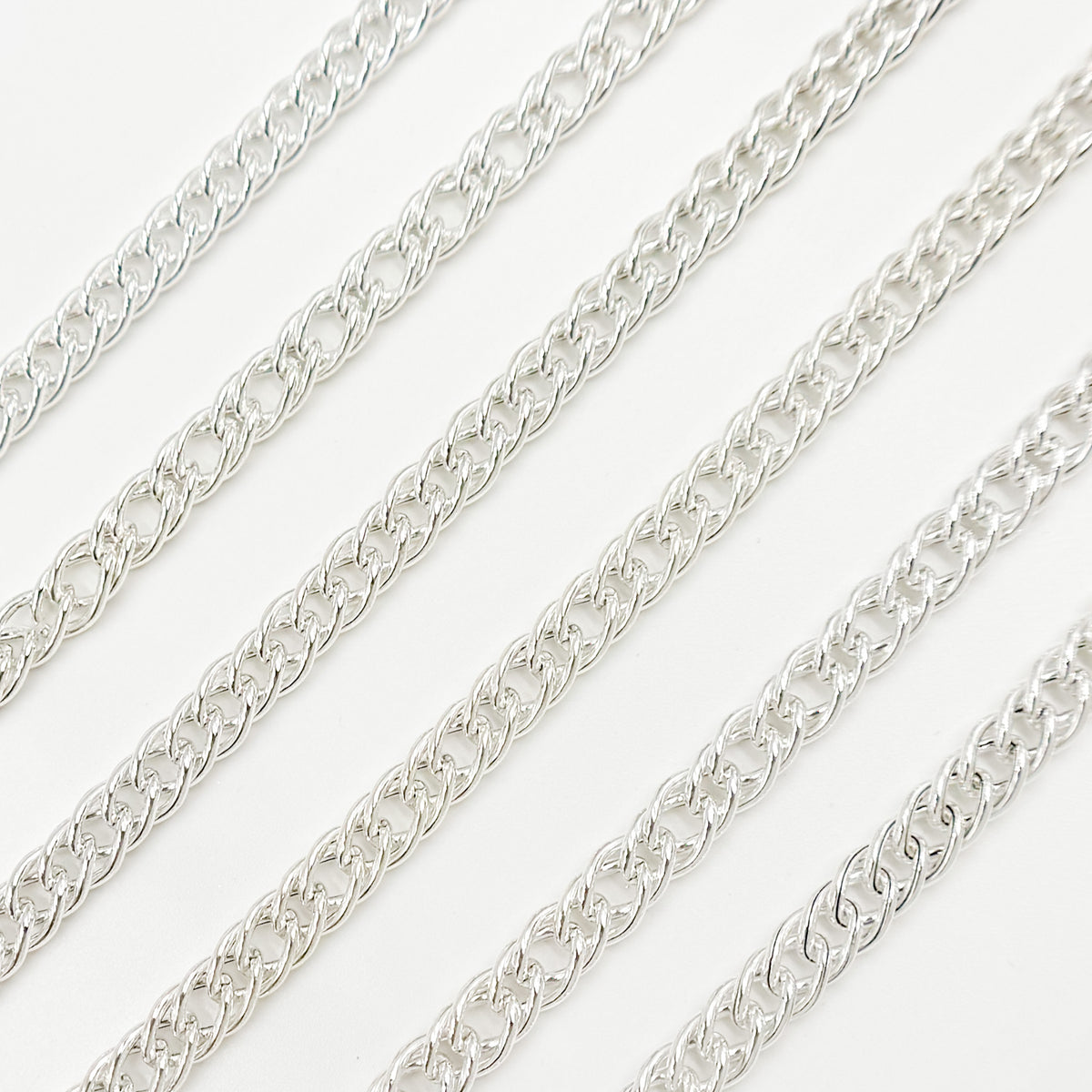 Sterling Silver Double Curb Chain