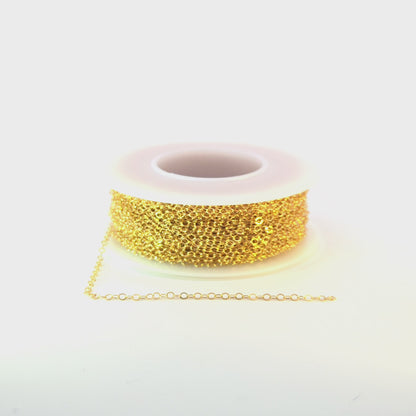 1018FGF. 14k Gold Filled Flat Cable Chain