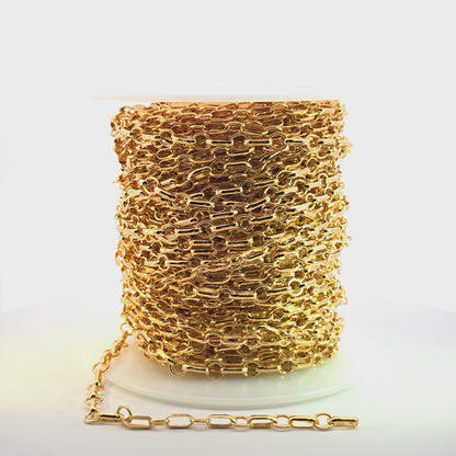 591GF. 14K Gold Filled Round and Large Link Chain.