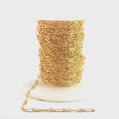 193GF. 14K Gold Filled 1 Long & 3 Short Link Chain