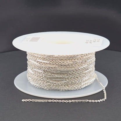 1399SS. 925 Sterling Silver Cable Bar Chain