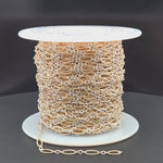Load and play video in Gallery viewer, XM2131KTT. Two Tone Oval and Round Textured Links Chain