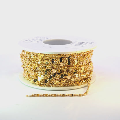 V204GF. 14k Yellow Gold Filled Flat Marina Link Chain
