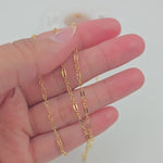 Load and play video in Gallery viewer, 1175-1125GF. 14K Gold-Filled Flat Marina and Cable Links Chain