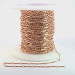 Load and play video in Gallery viewer, 567RGF. Rose 14K Gold Filled Bar Chain Link