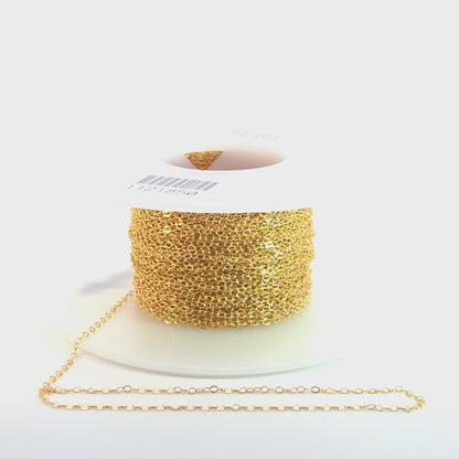 822FGF. 14K Gold Filled Flat Cable Link Chain