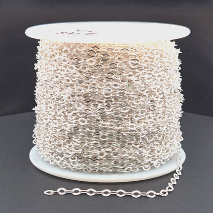 Z98SS. Sterling Silver Flat Cable Link Chain