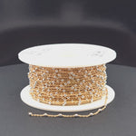 Load and play video in Gallery viewer, V288TT. Gold Filled with Sterling Silver Beads Satellite Chain