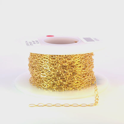 1016FGF. 14K Gold-Filled Flat Oval and Round Link Chain