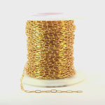 Load and play video in Gallery viewer, 1806FGF. 14k Gold Filled Flat Link Paperclip Chain