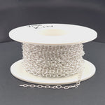 Load and play video in Gallery viewer, V190SS. Sterling Silver Smooth Oval Link Chain