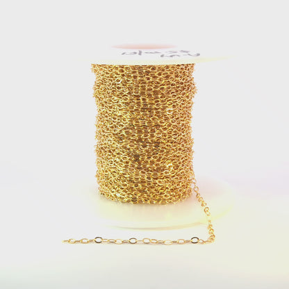 1512FGF. Gold-Filled Flat Oval Link Chain