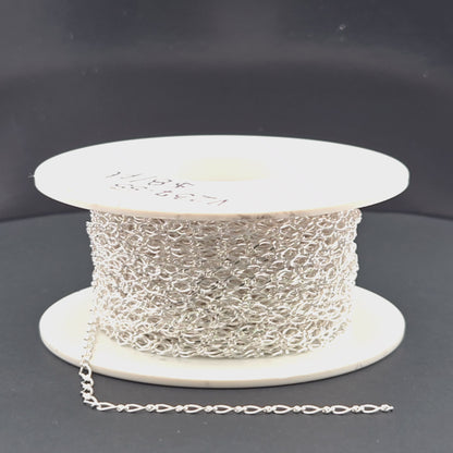 V237SS. Sterling Silver Long and Short Link Chain