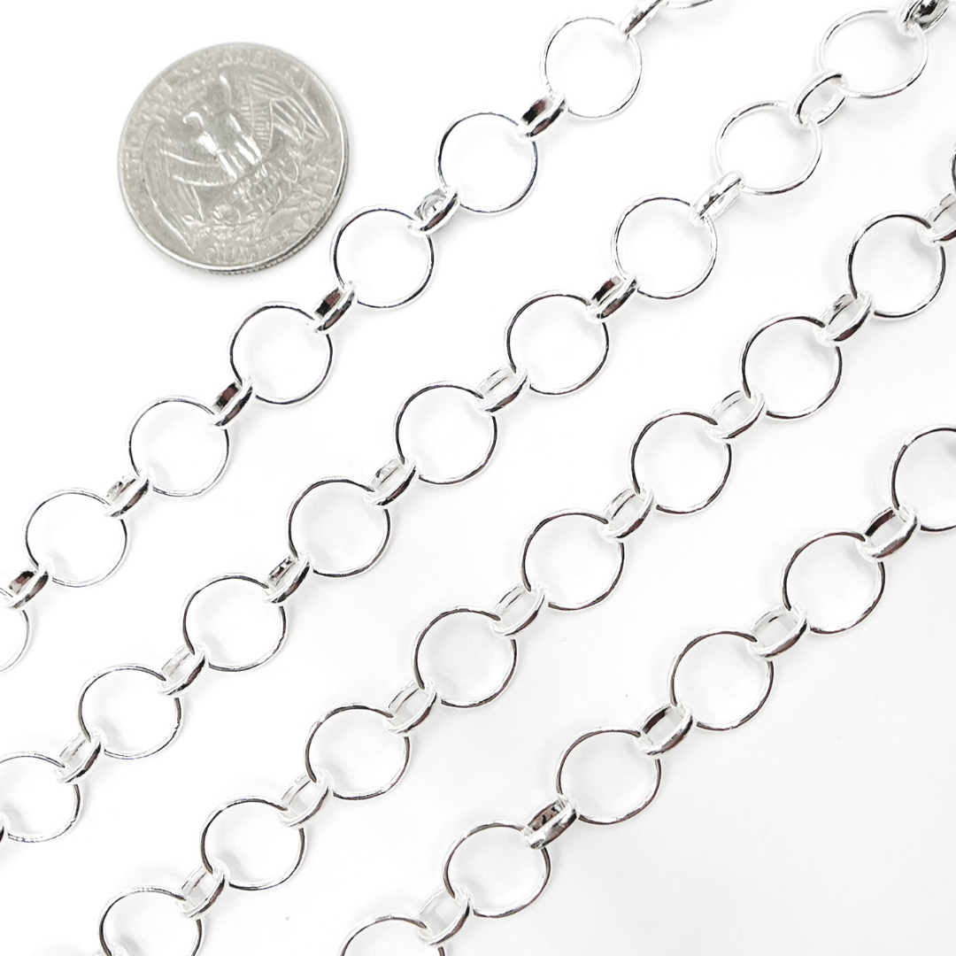 925 Sterling Silver Circle Chain. V156SS