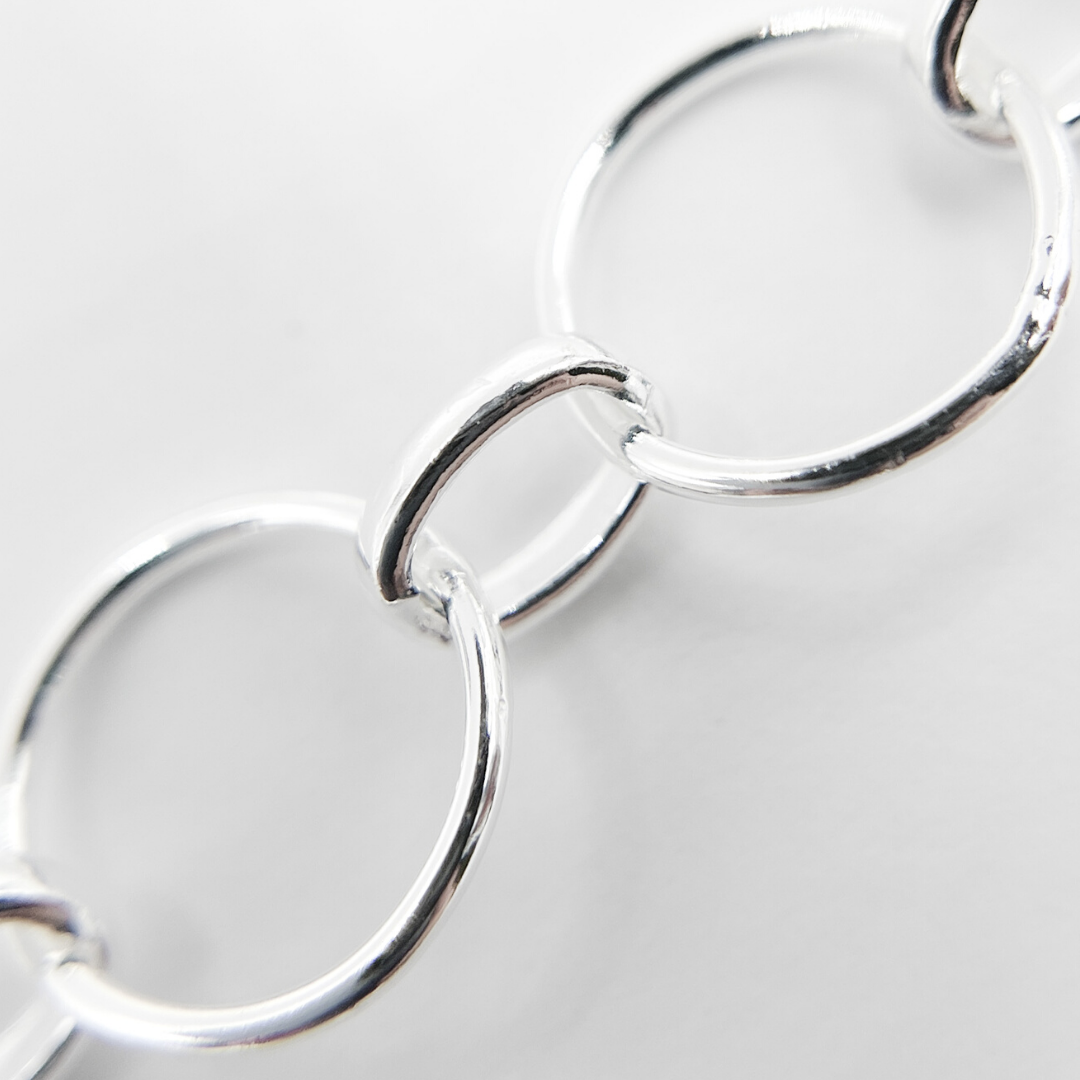 925 Sterling Silver Circle Chain. V156SS