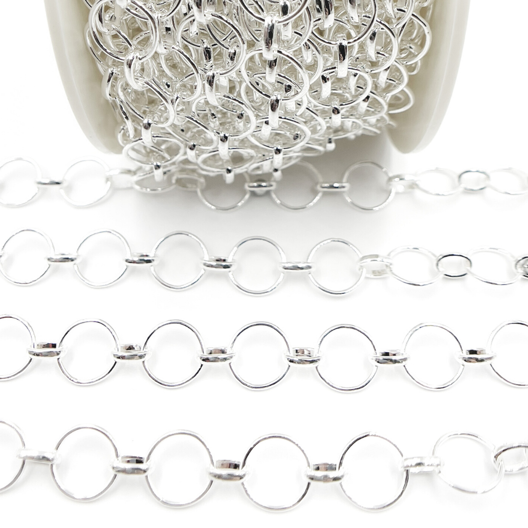 925 Sterling Silver Circle Chain. V156SS