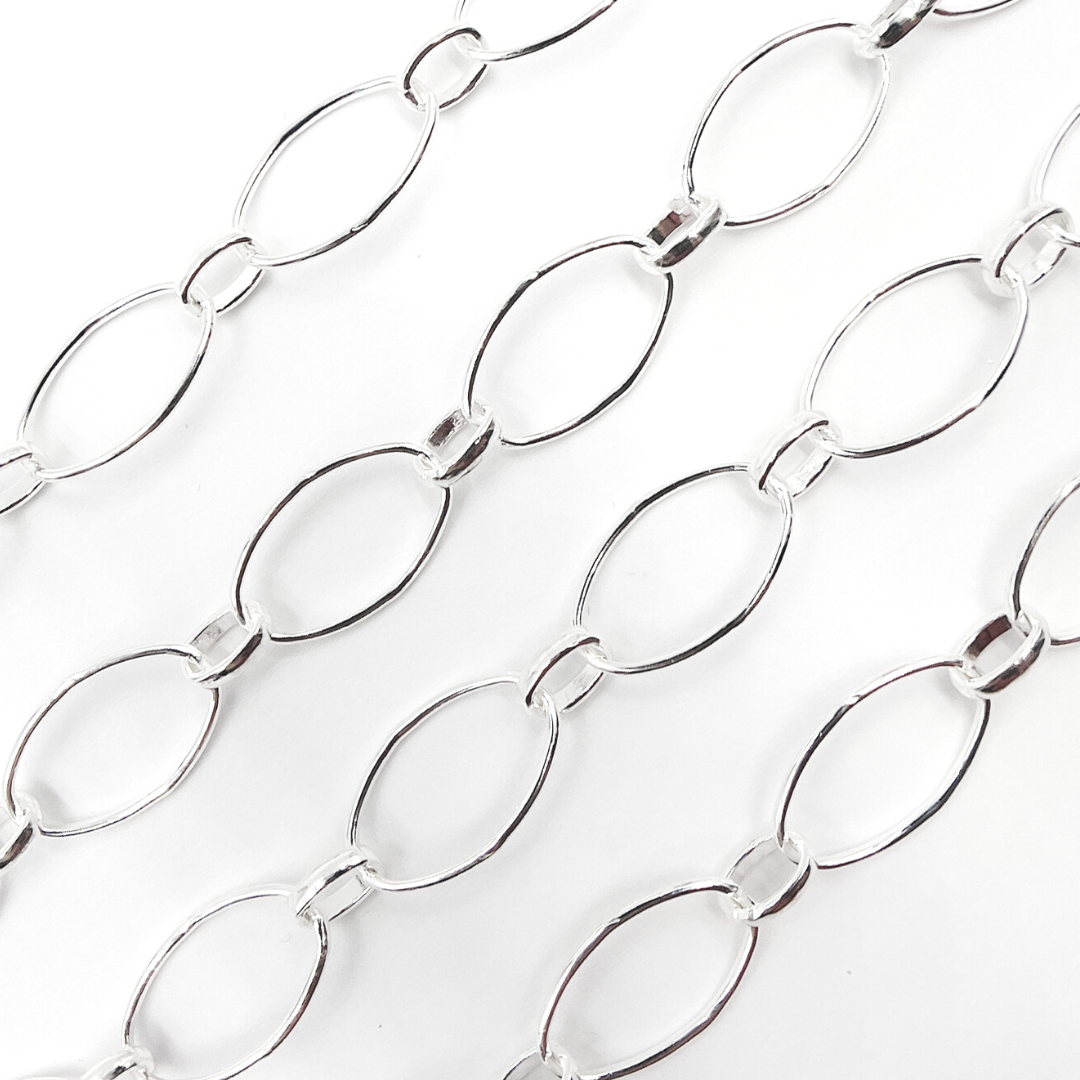 925 Sterling Silver Oval Link Chain. V153SS