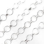 Load image into Gallery viewer, 925 Sterling Silver Circle Chain. V156SS
