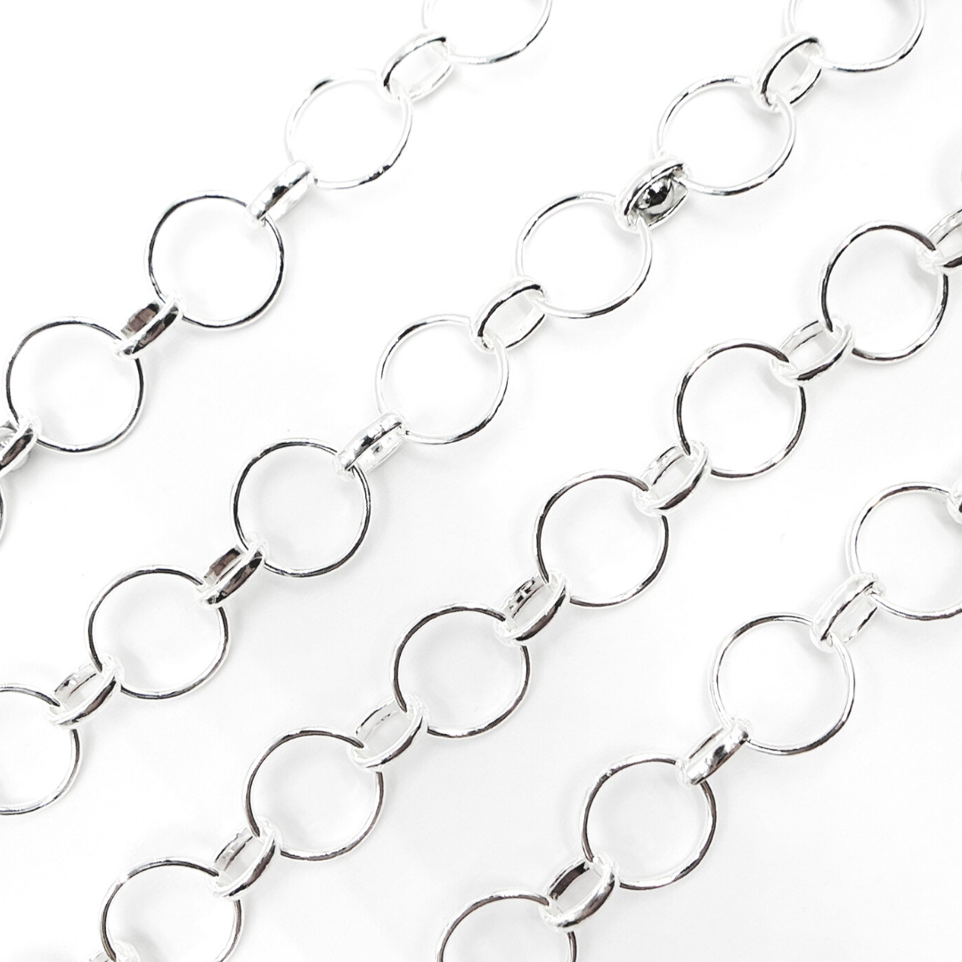 925 Sterling Silver Circle Chain. V156SS