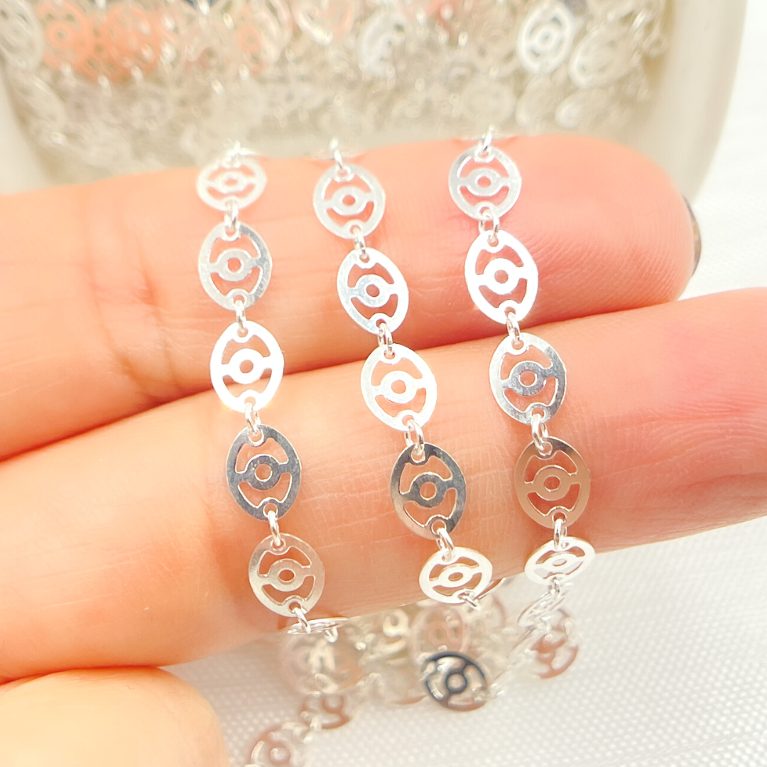 925 Sterling Silver Oval Pattern Chain