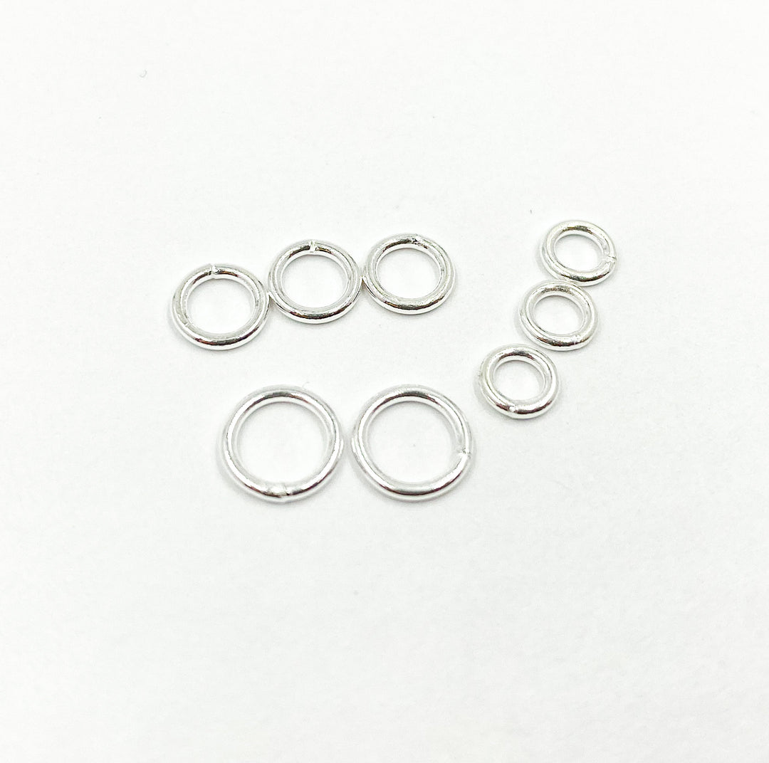 925 Sterling Silver Close Jump Rings 20.5 Gauge 6mm. 5004481C