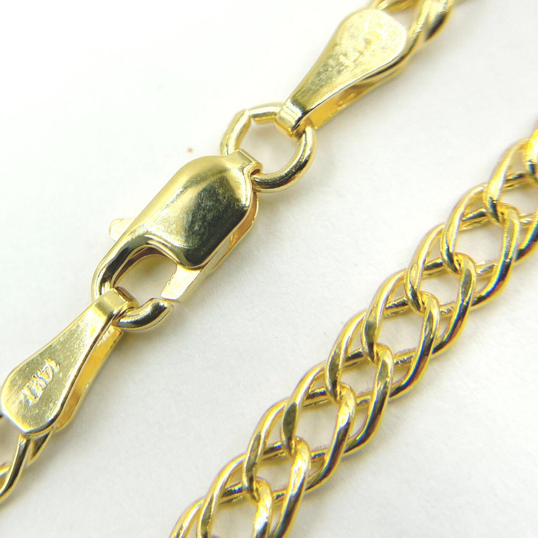 14K Solid Gold Curb Chain